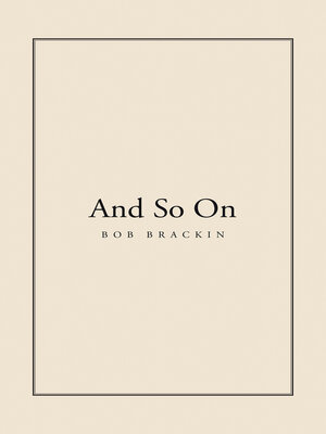 cover image of And So On